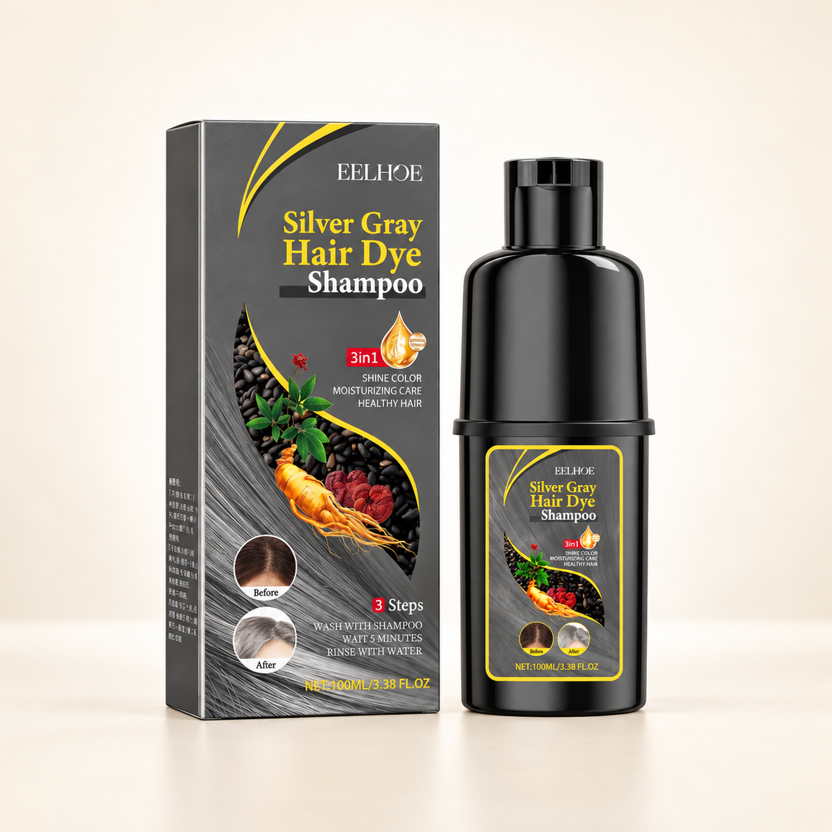 Silver Gray Hair Color Shampoo — 100 ml — main