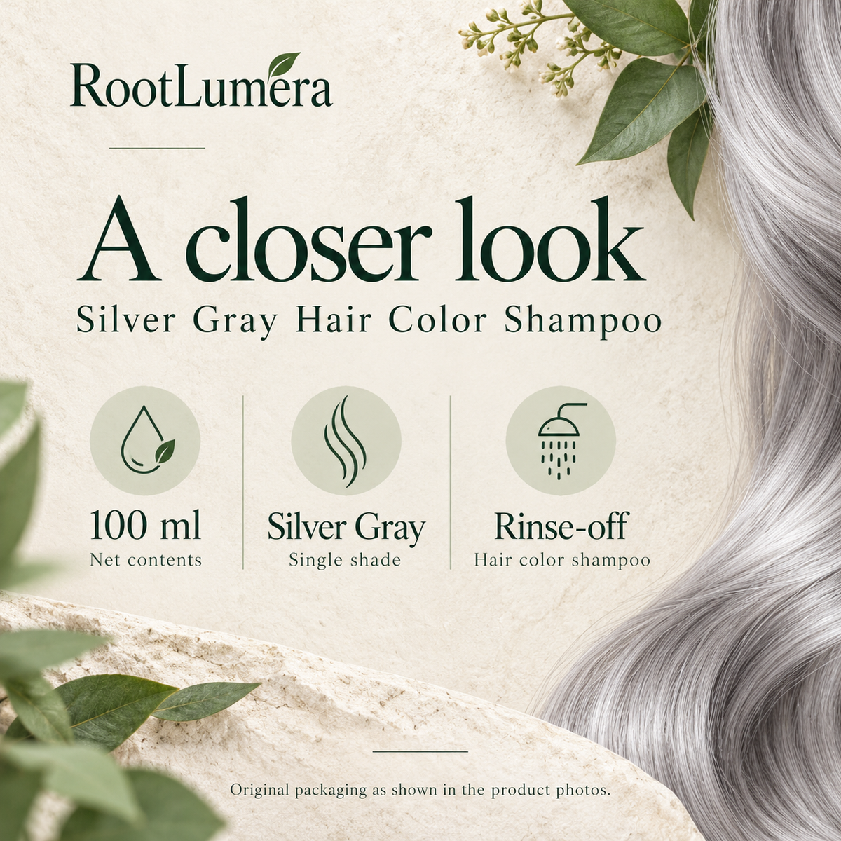 Silver Gray Hair Color Shampoo — 100 ml — specifications