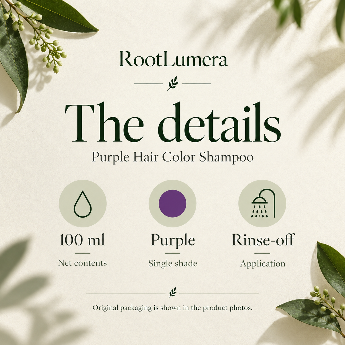 Purple Hair Color Shampoo — 100 ml — specifications
