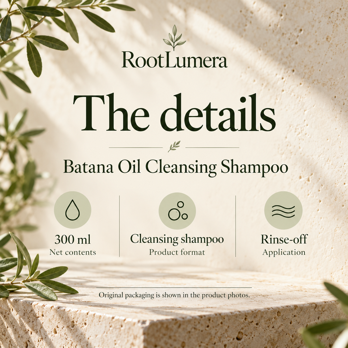 Batana Oil Cleansing Shampoo — 300 ml — specifications