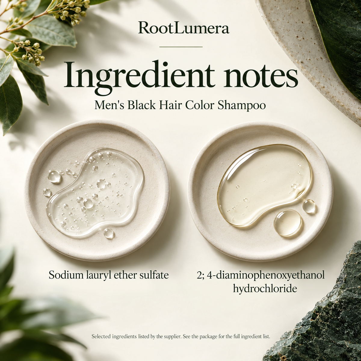 Men's Black Hair Color Shampoo — 100 ml — ingredients