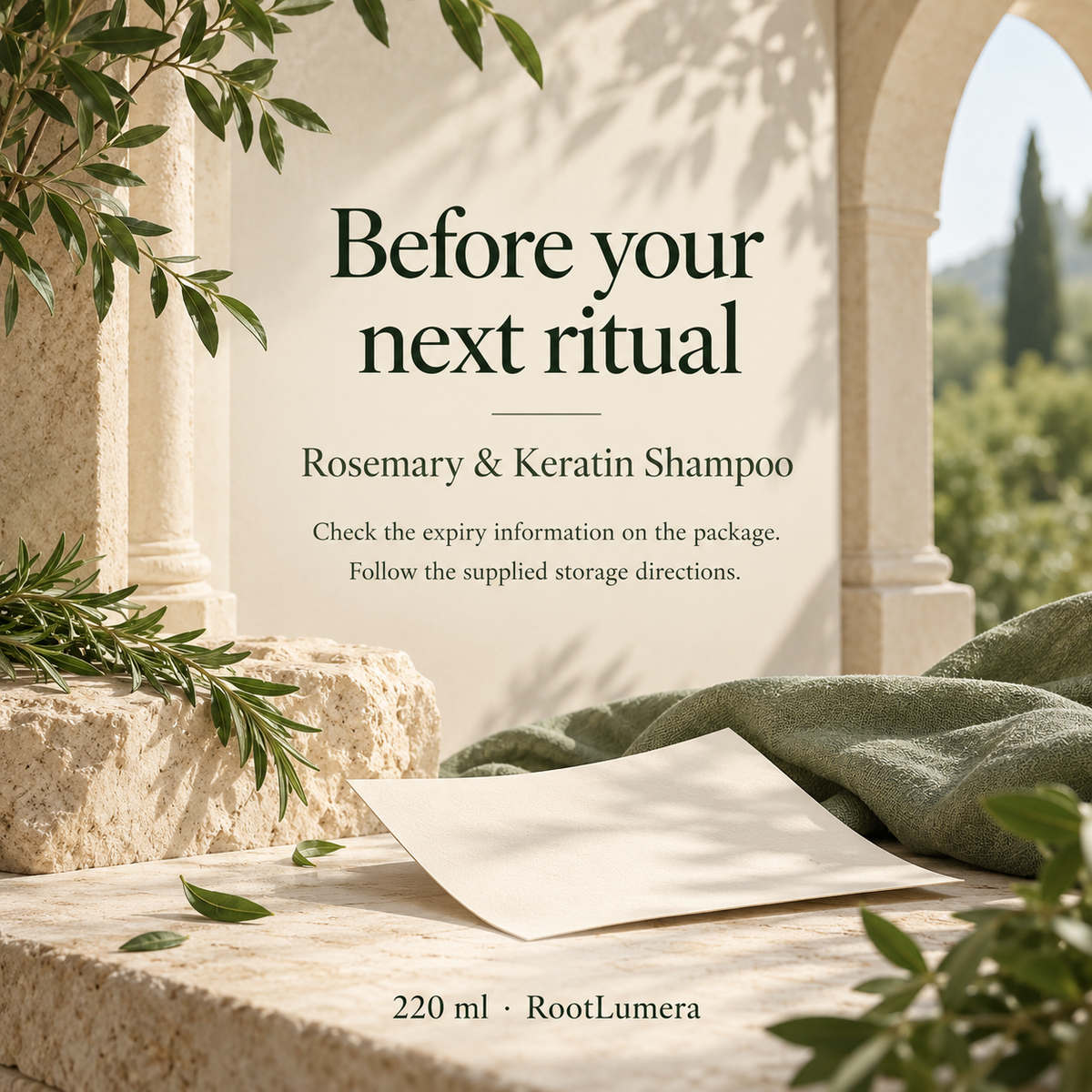 Rosemary & Keratin Shampoo — 220 ml — care