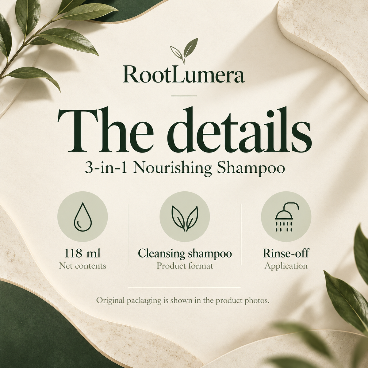 3-in-1 Nourishing Shampoo — 118 ml — specifications