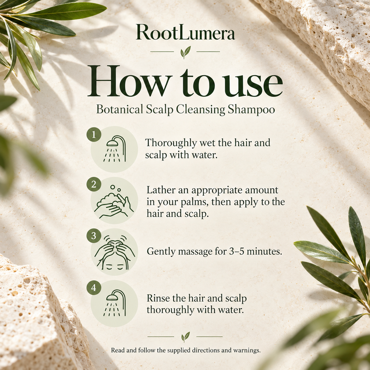 Botanical Scalp Cleansing Shampoo — 100 ml — how to use