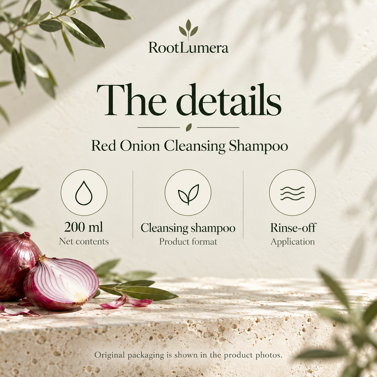 Red Onion Cleansing Shampoo — 200 ml — specifications