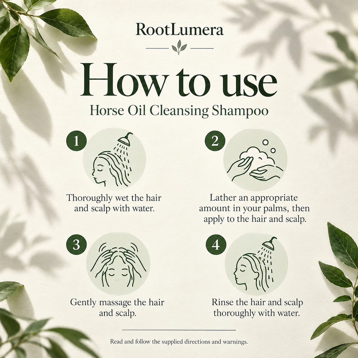 Horse Oil Cleansing Shampoo — 100 ml — how to use
