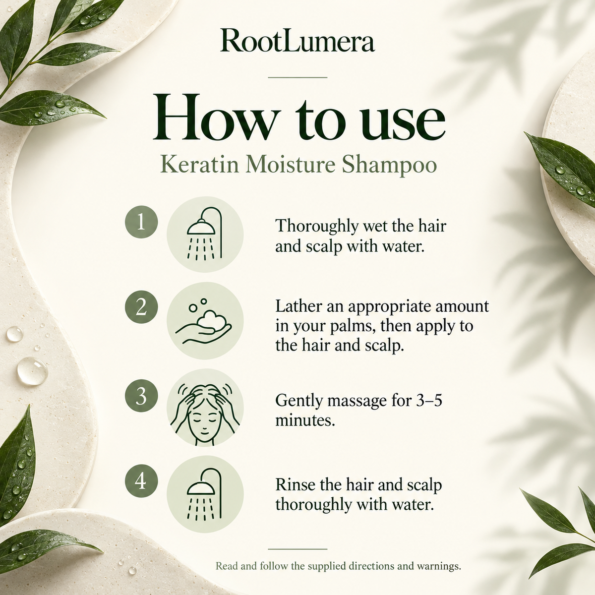 Keratin Moisture Shampoo — 100 ml — how to use