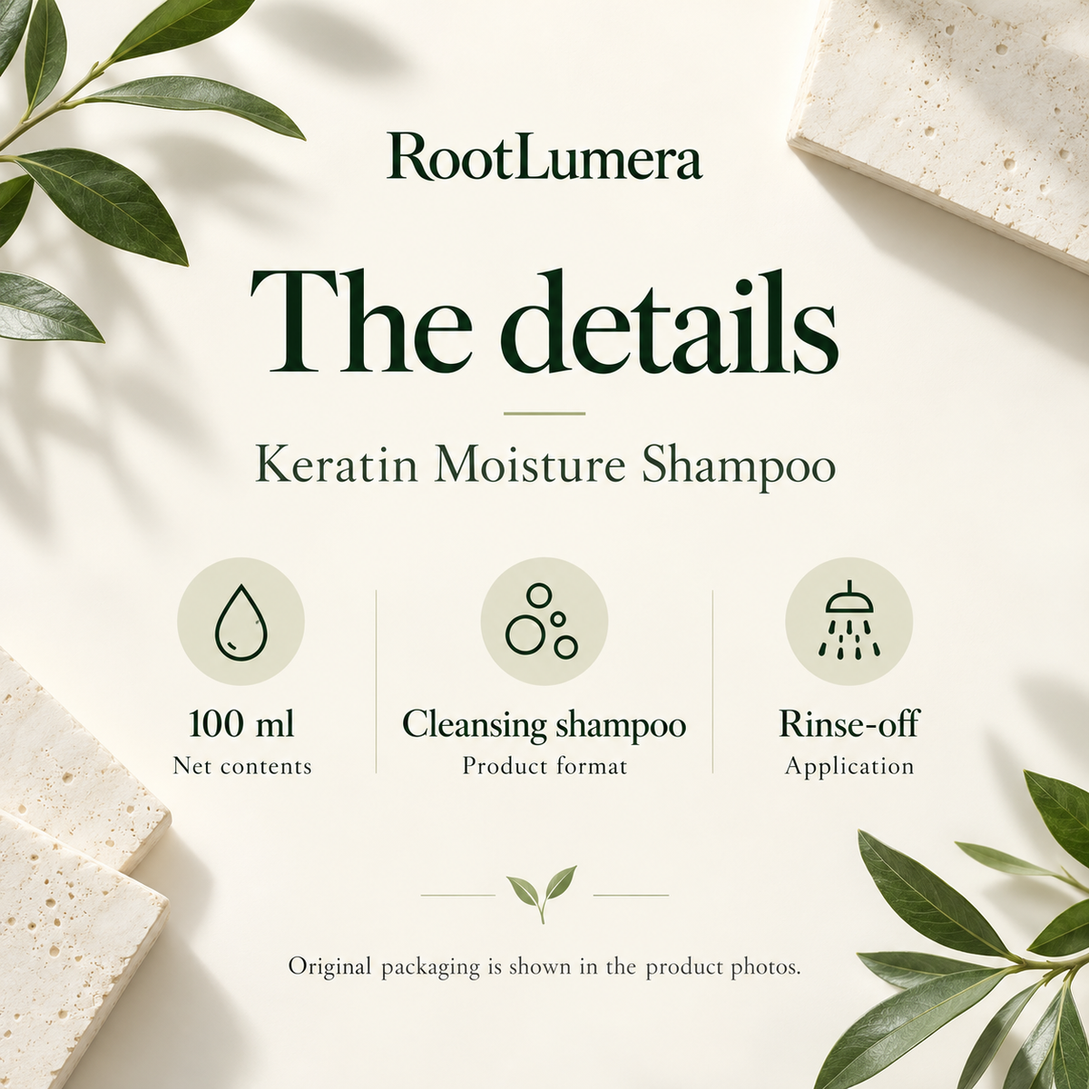 Keratin Moisture Shampoo — 100 ml — specifications
