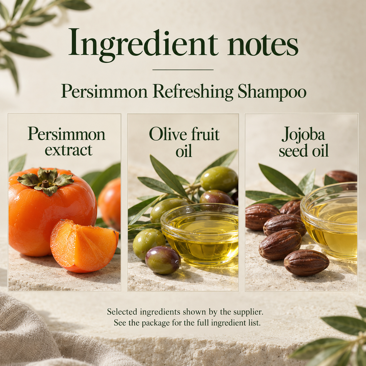 Persimmon Refreshing Shampoo — 120 ml — ingredients