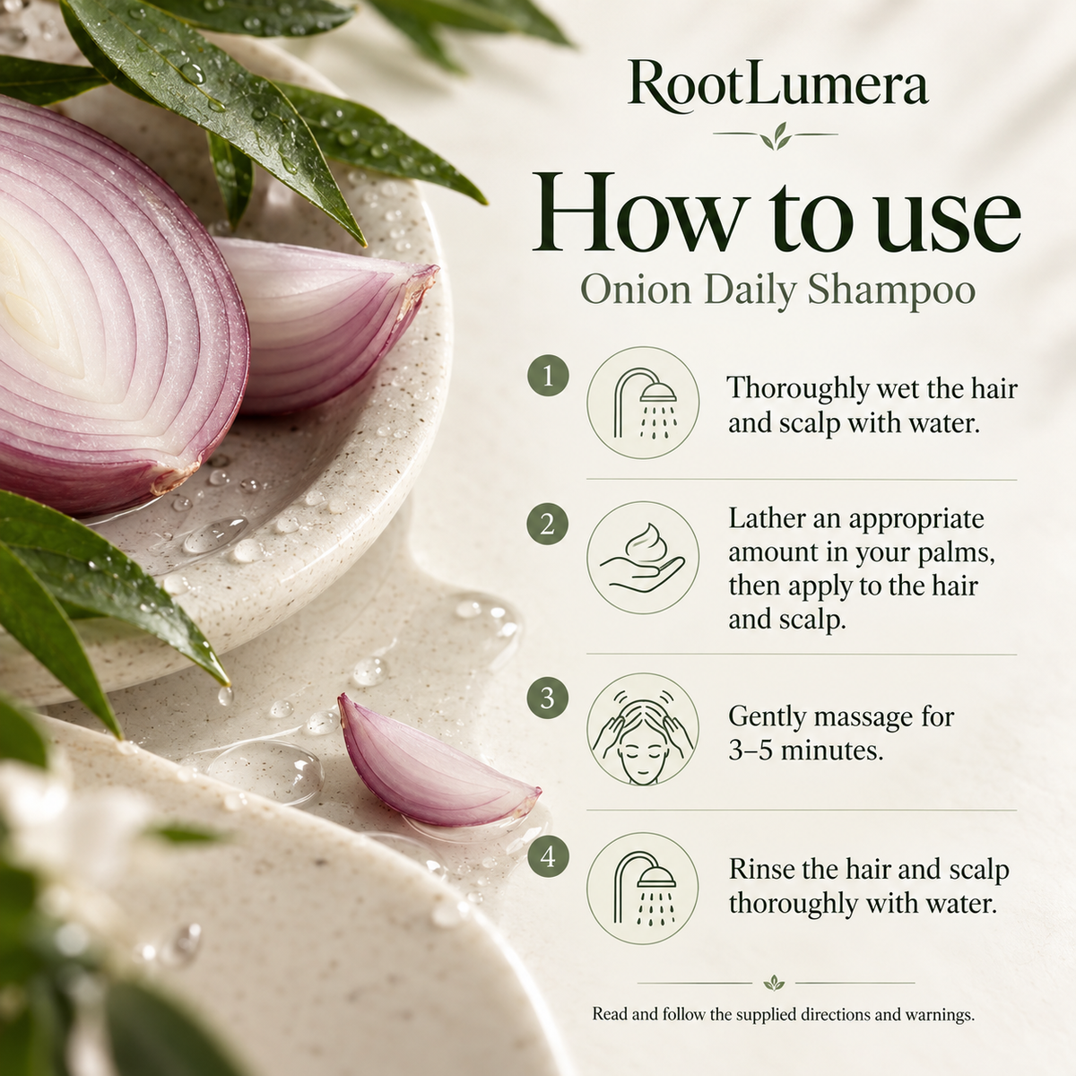 Onion Daily Shampoo — 100 ml — how to use