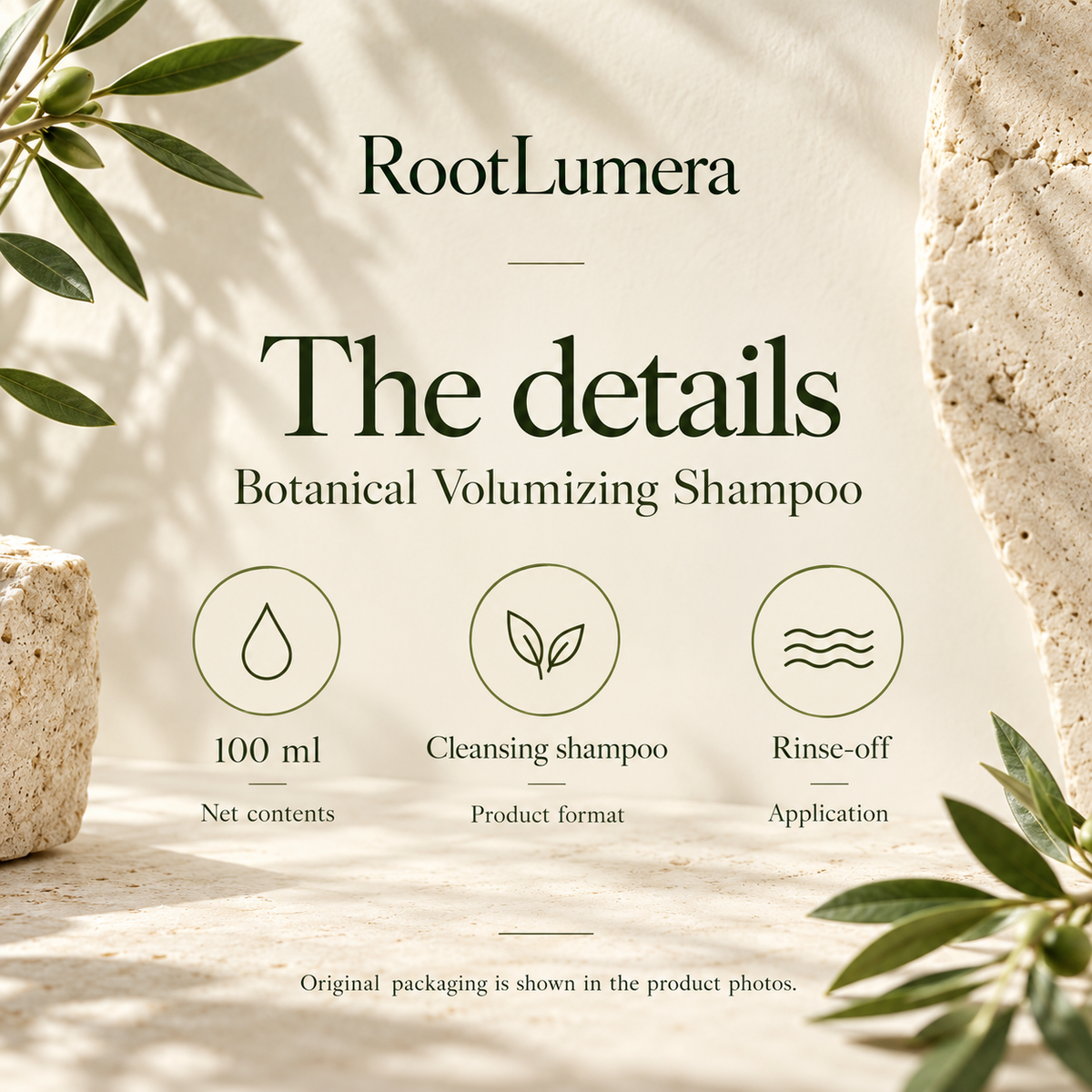 Botanical Volumizing Shampoo — 100 ml — specifications