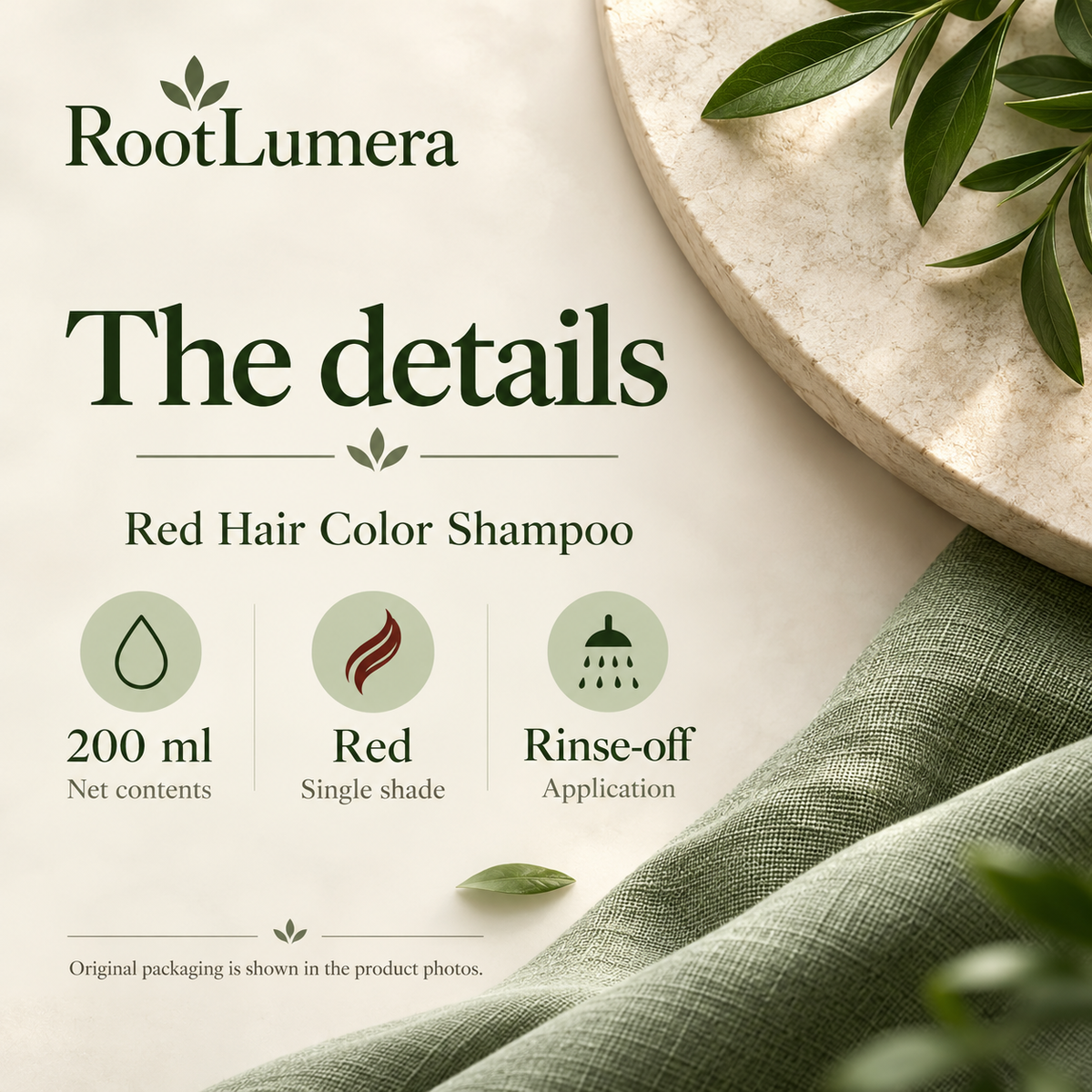 Red Hair Color Shampoo — 200 ml — specifications