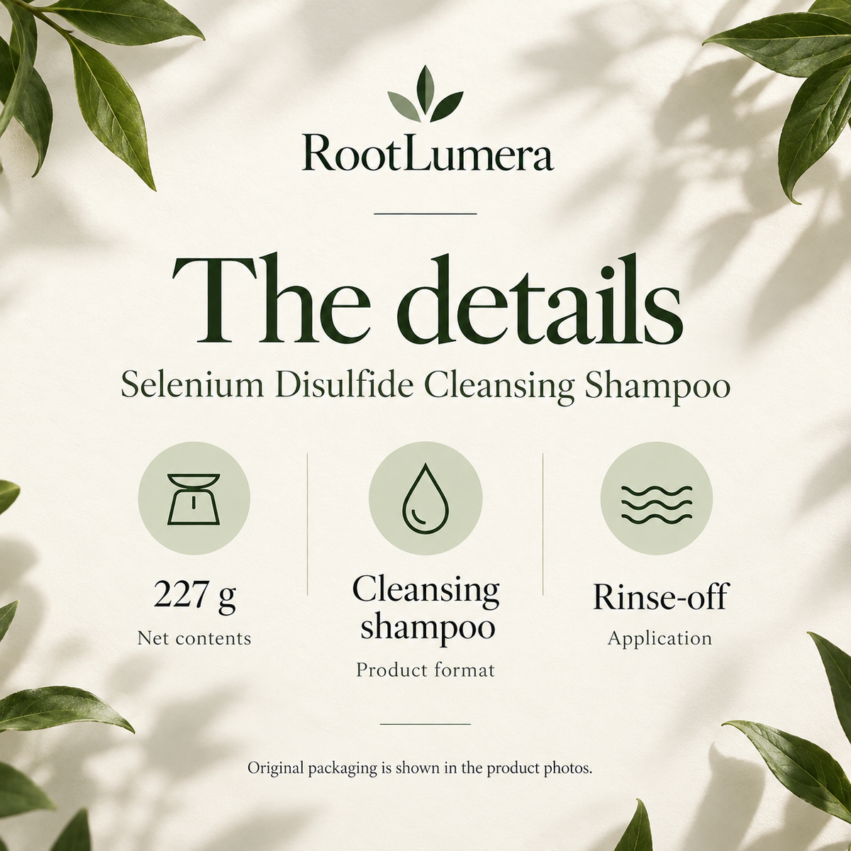 Selenium Disulfide Cleansing Shampoo — 227 g — specifications