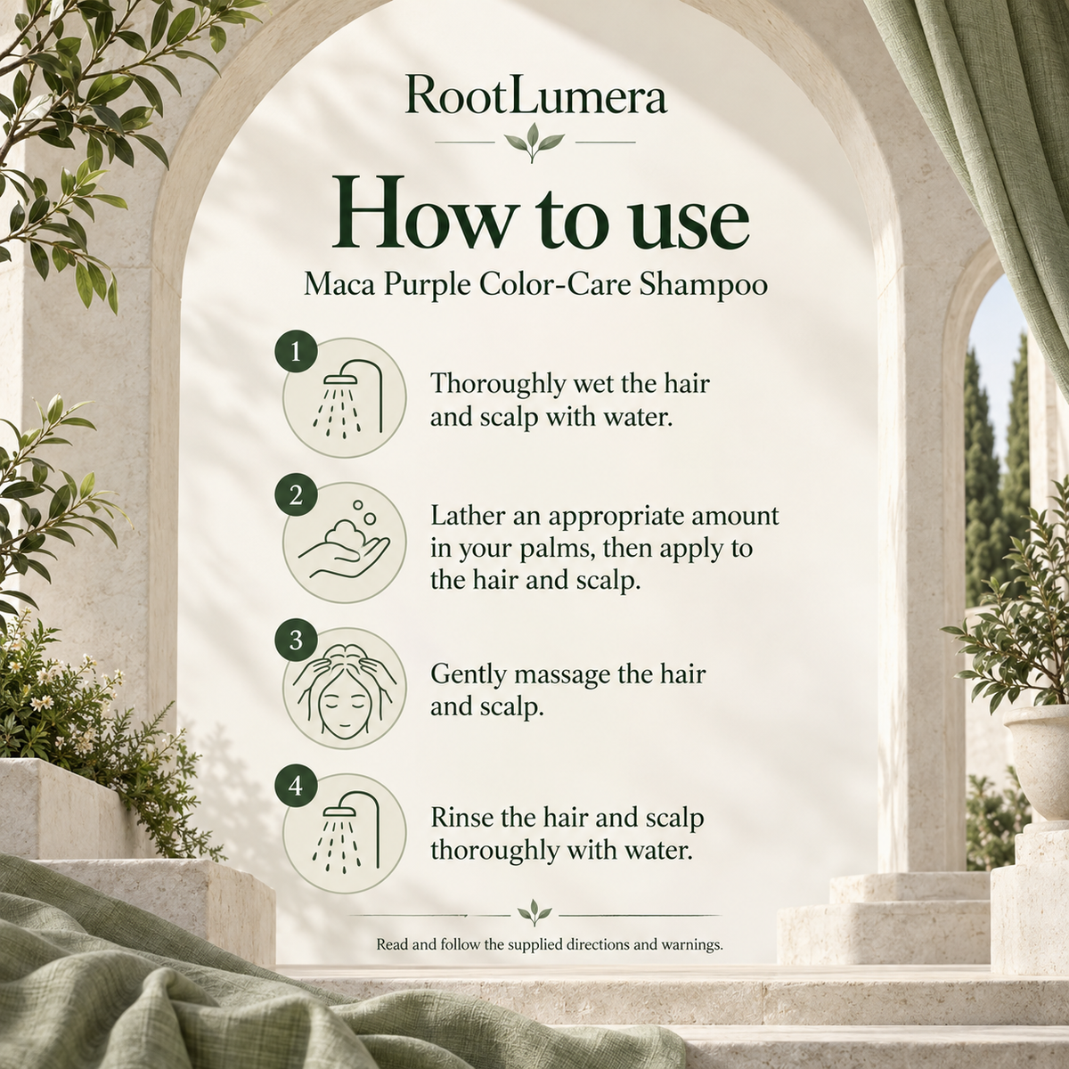 Maca Purple Color-Care Shampoo — 100 ml — how to use