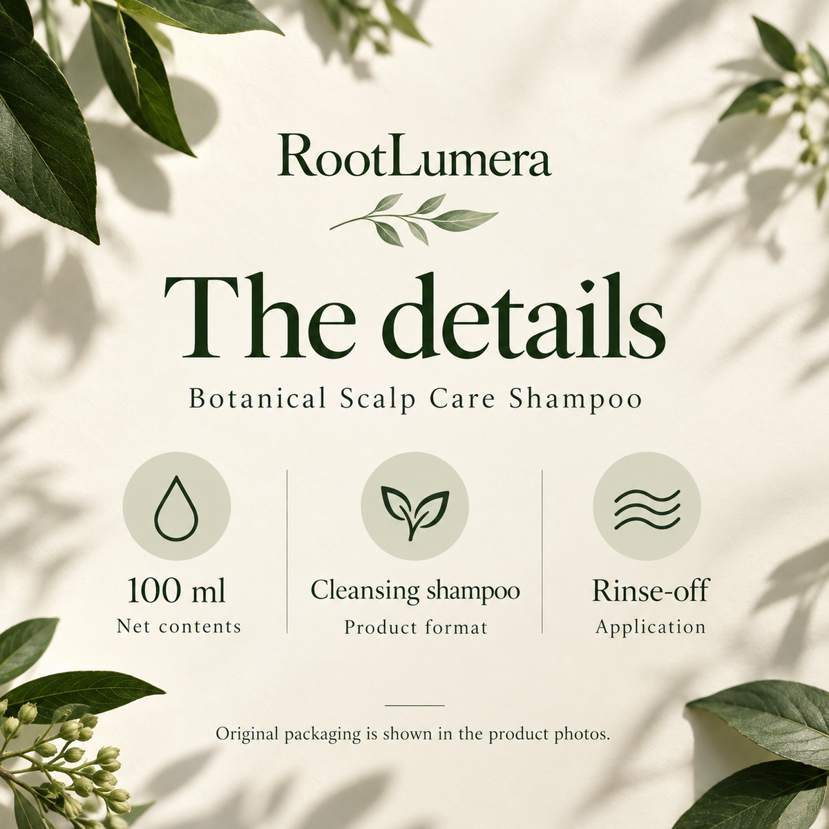 Botanical Scalp Care Shampoo — 100 ml — specifications
