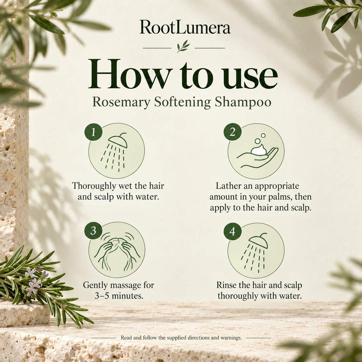 Rosemary Softening Shampoo — 100 ml — how to use