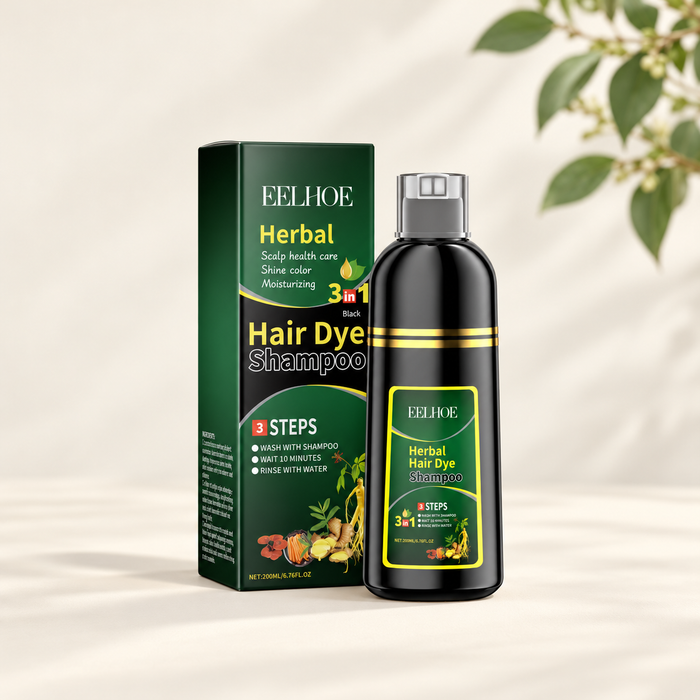 Black Plant-Extract Hair Color Shampoo — 200 ml — main