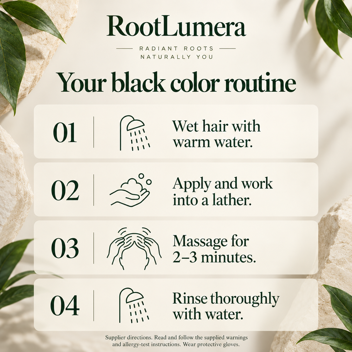 Black Hair Color Shampoo — 500 ml — how to use
