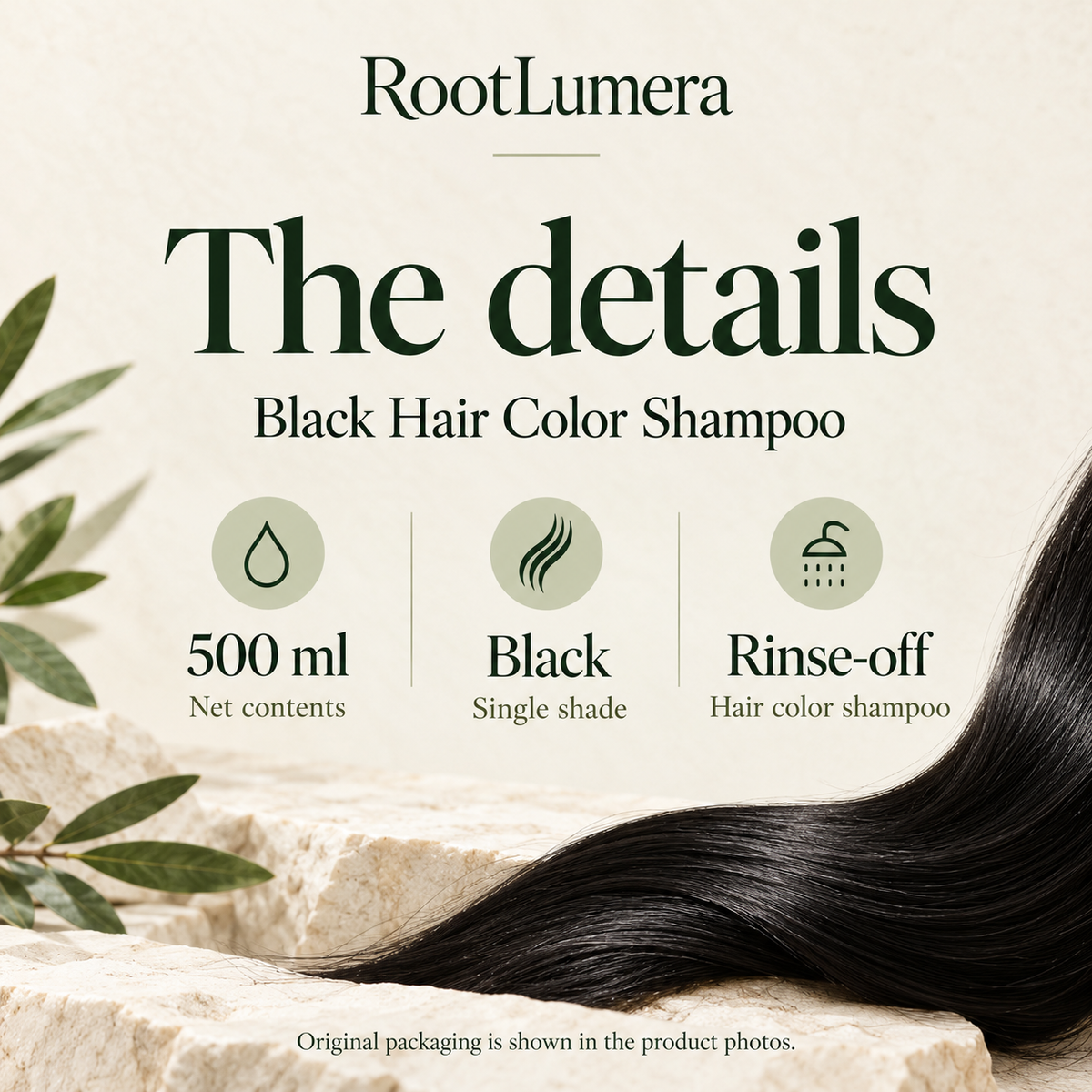 Black Hair Color Shampoo — 500 ml — specifications
