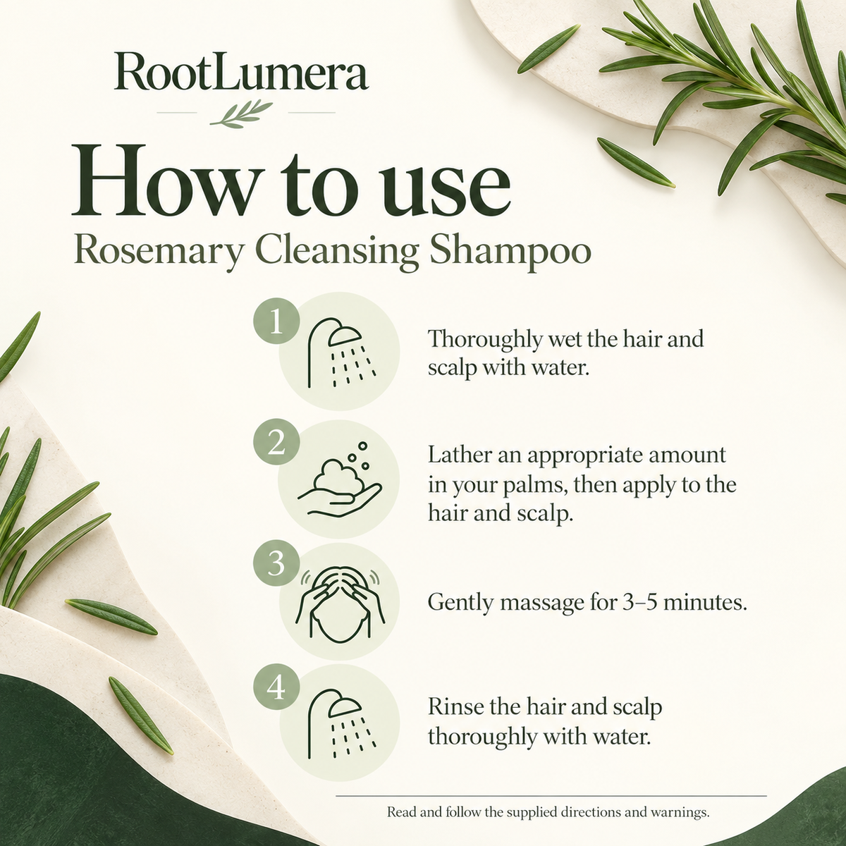 Rosemary Cleansing Shampoo — 100 ml — how to use