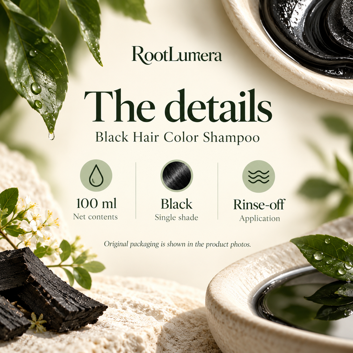 Black Hair Color Shampoo — 100 ml — specifications