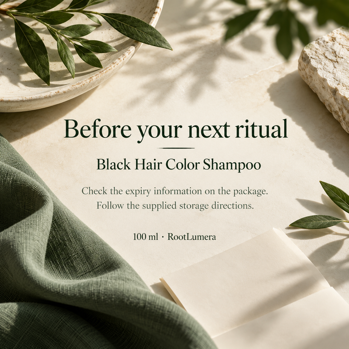 Black Hair Color Shampoo — 100 ml — care
