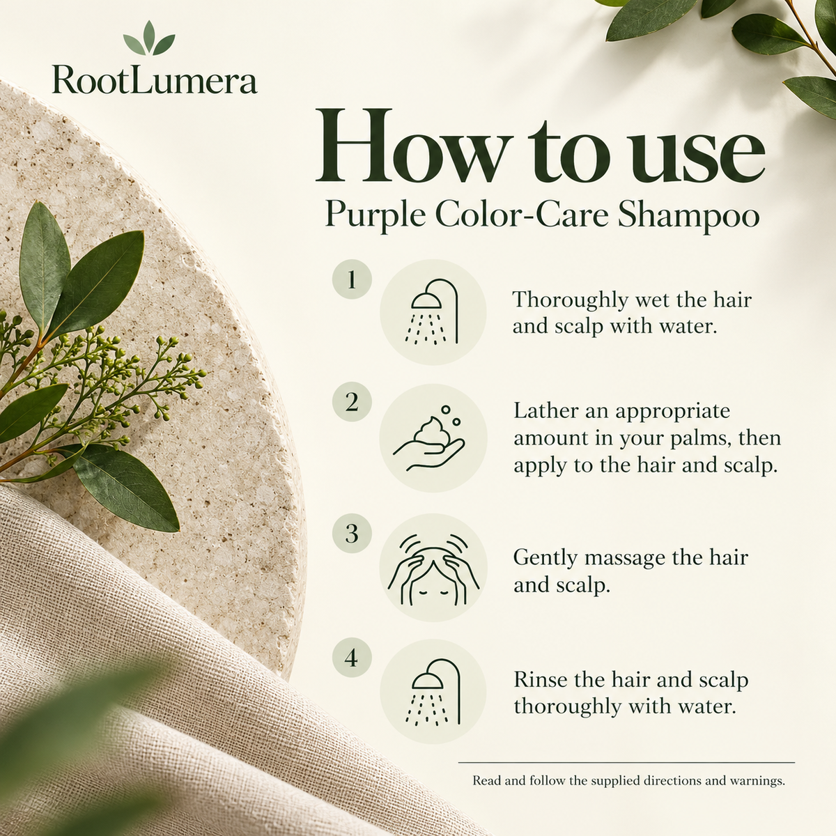 Purple Color-Care Shampoo — 100 ml — how to use