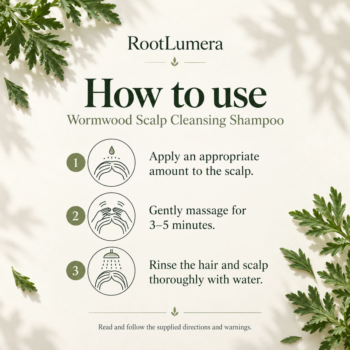 Wormwood Scalp Cleansing Shampoo — 100 ml — how to use