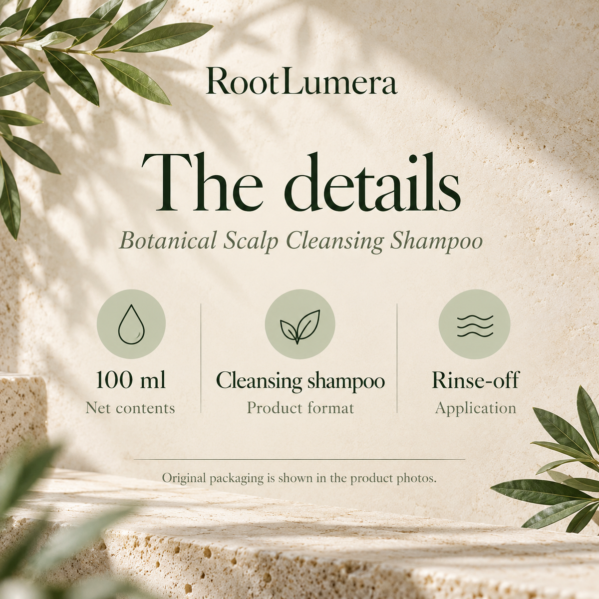 Botanical Scalp Cleansing Shampoo — 100 ml — specifications