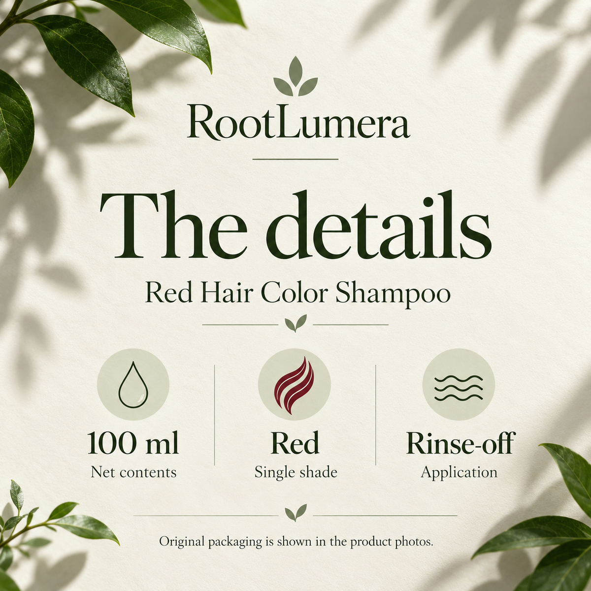 Red Hair Color Shampoo — 100 ml — specifications