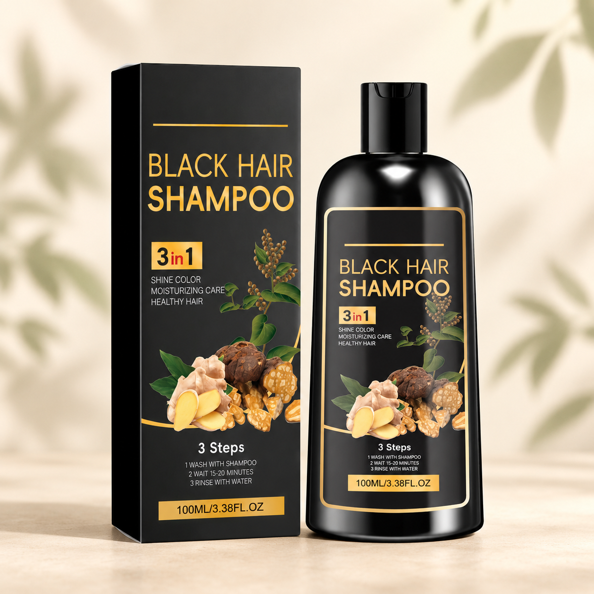 Black Hair Color Shampoo — 100 ml — main