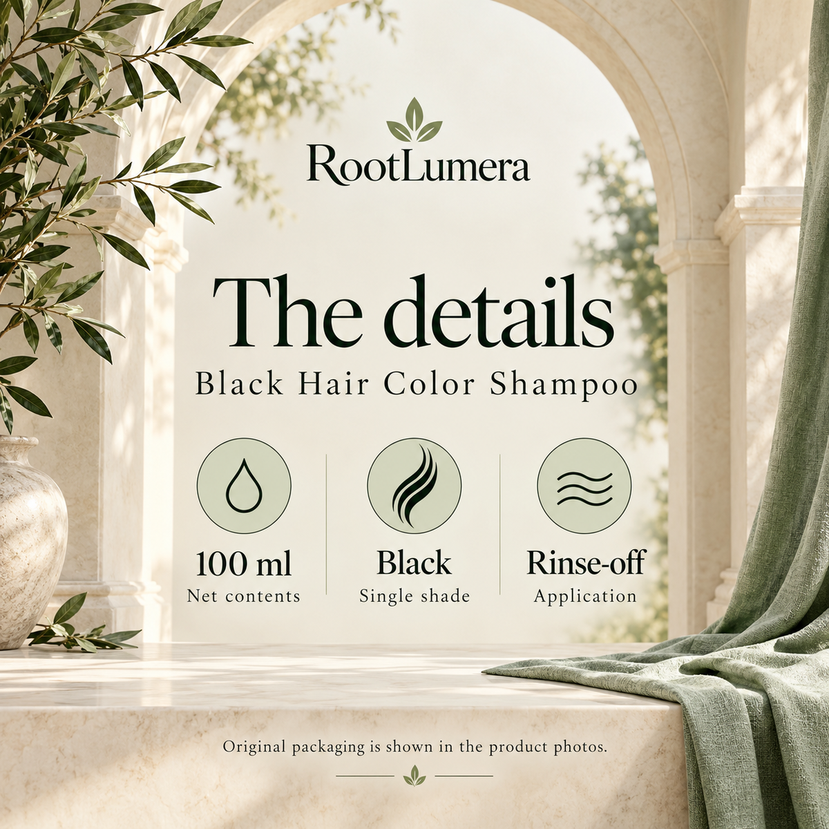 Black Hair Color Shampoo — 100 ml — specifications