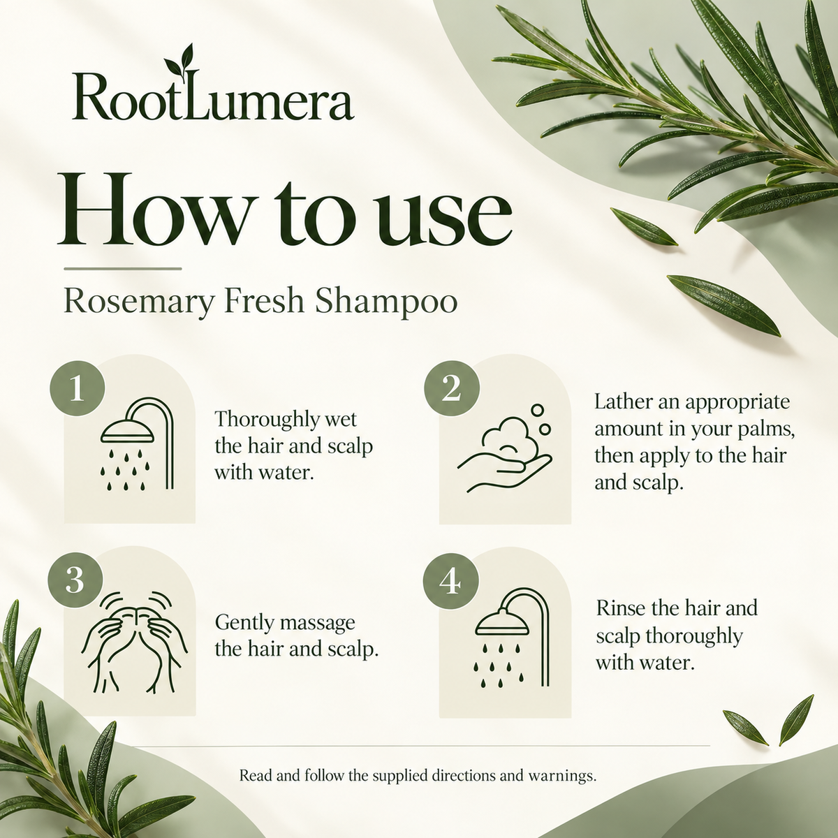 Rosemary Fresh Shampoo — 100 ml — how to use