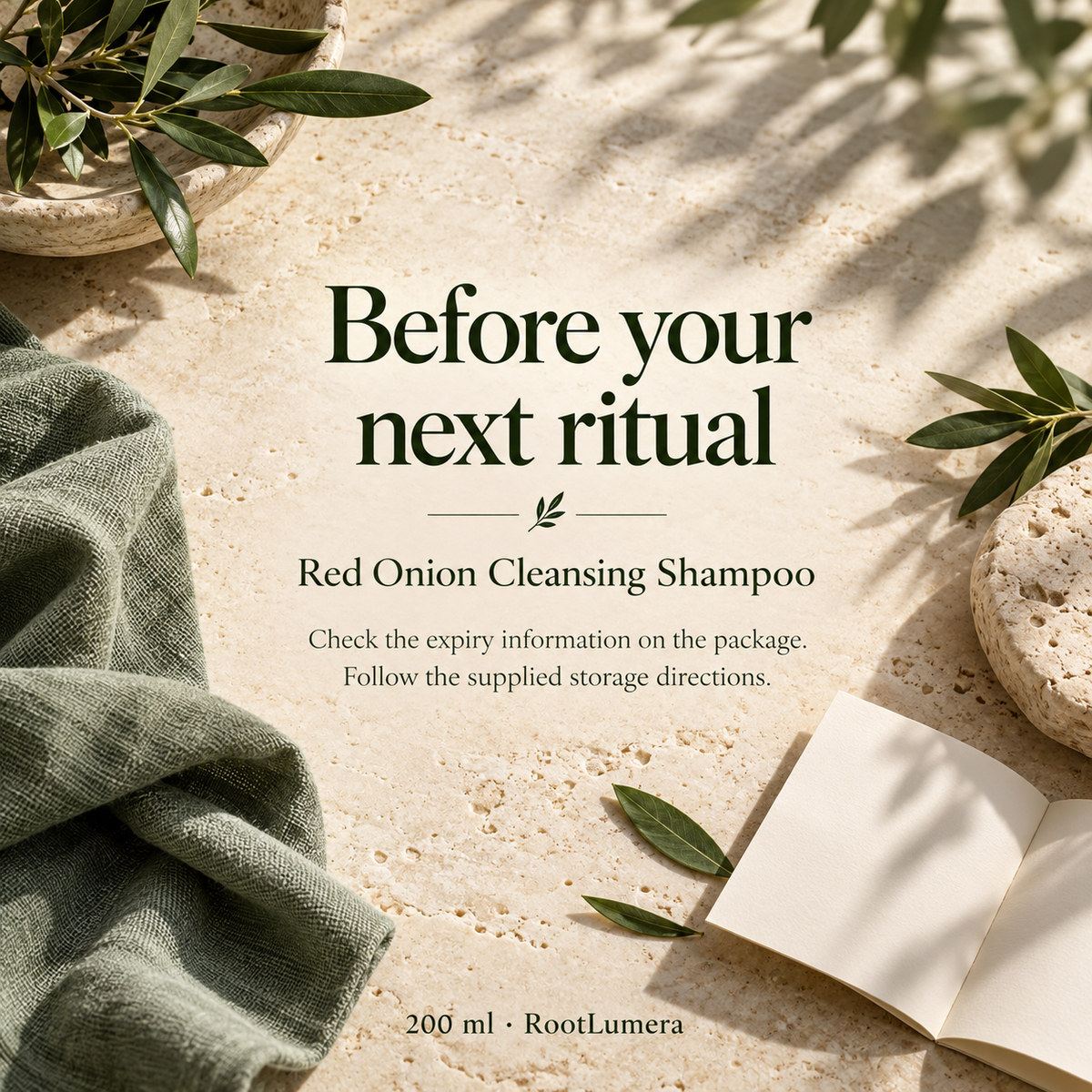 Red Onion Cleansing Shampoo — 200 ml — care