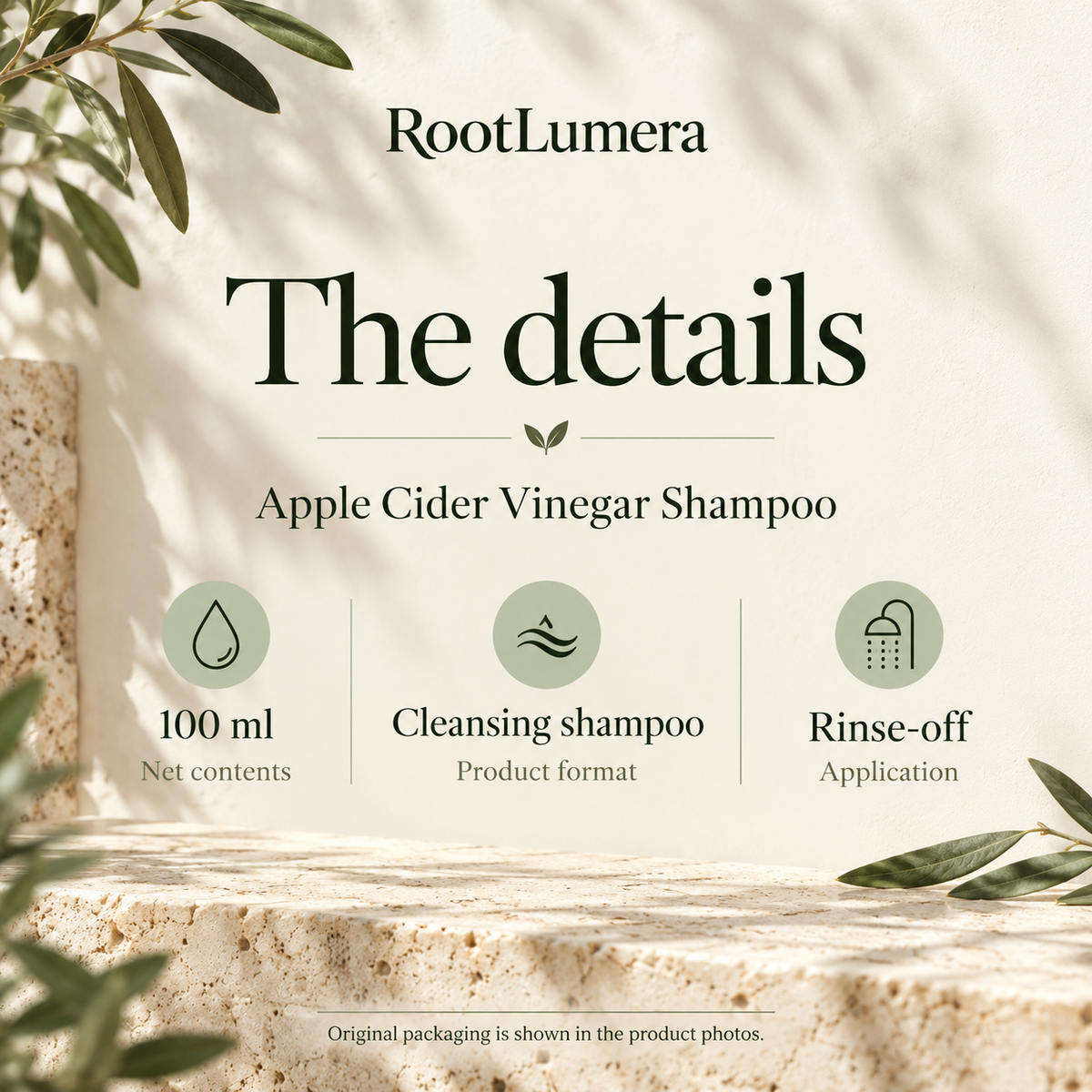 Apple Cider Vinegar Shampoo — 100 ml — specifications