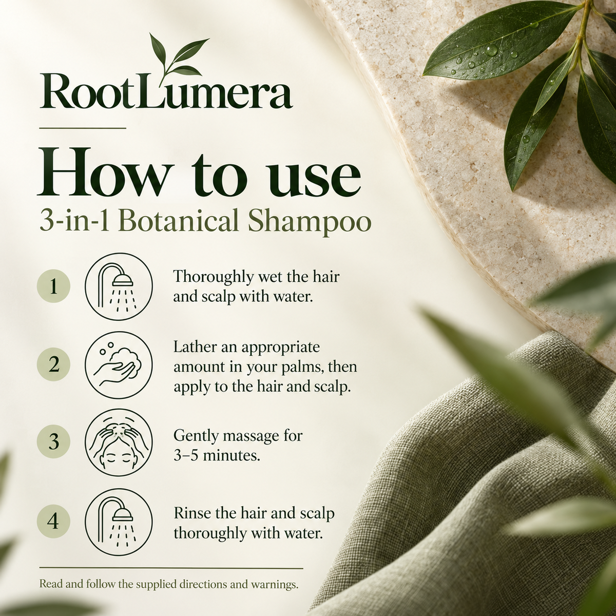 3-in-1 Botanical Shampoo — 100 ml — how to use