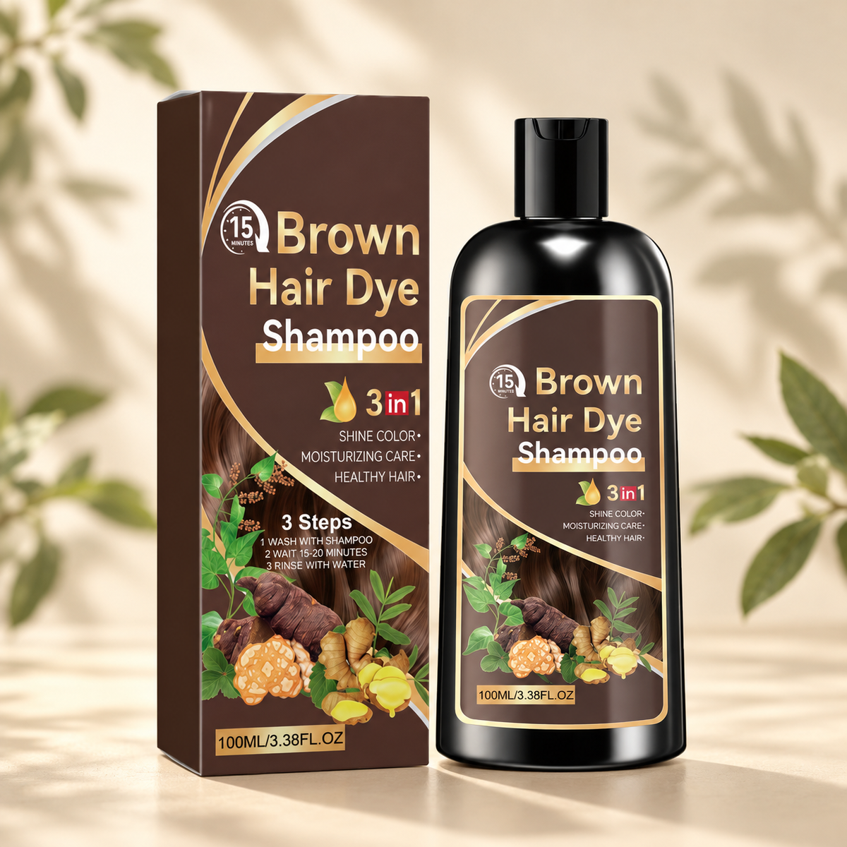 Brown Hair Color Shampoo — 100 ml — main