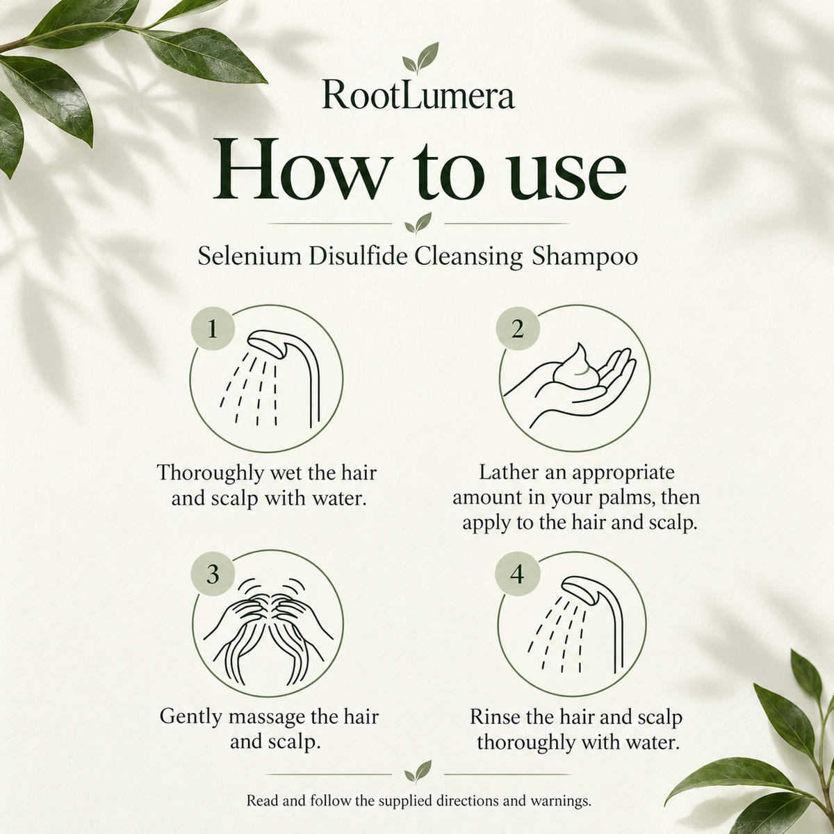 Selenium Disulfide Cleansing Shampoo — 227 g — how to use