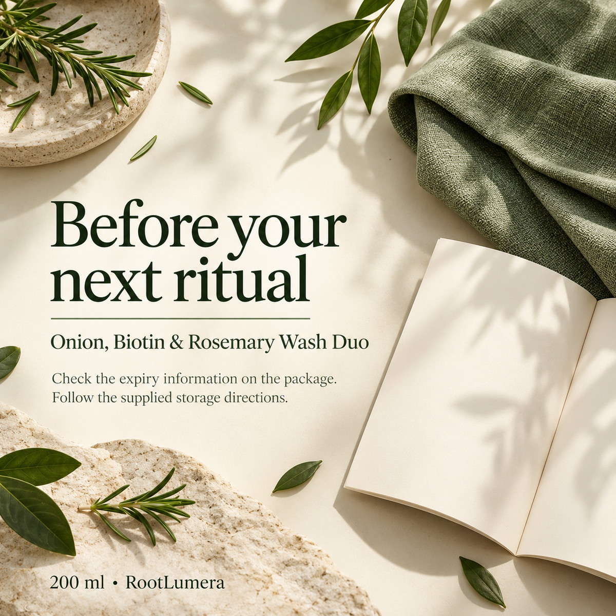 Onion, Biotin & Rosemary Wash Duo — 200 ml — care