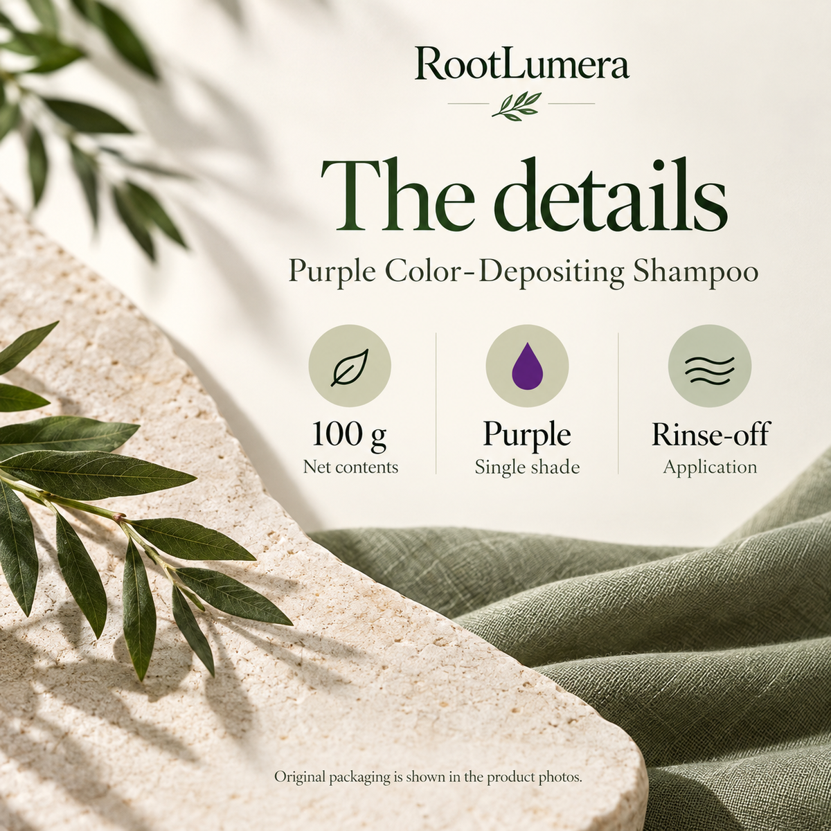 Purple Color-Depositing Shampoo — 100 g — specifications