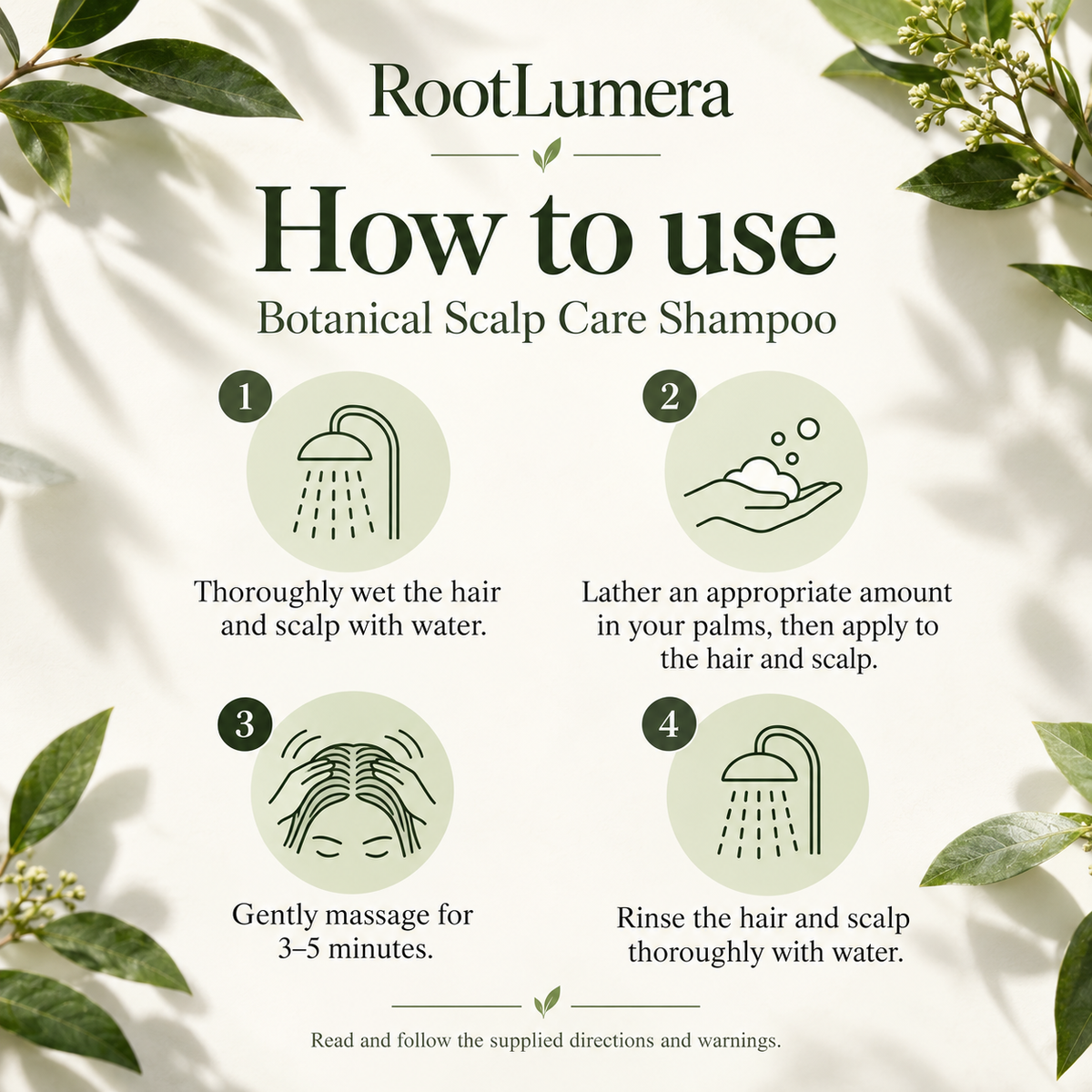 Botanical Scalp Care Shampoo — 100 ml — how to use