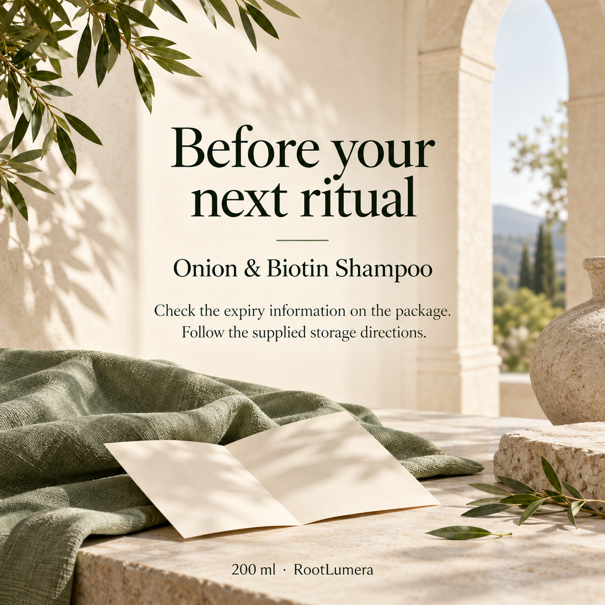 Onion & Biotin Shampoo — 200 ml — care