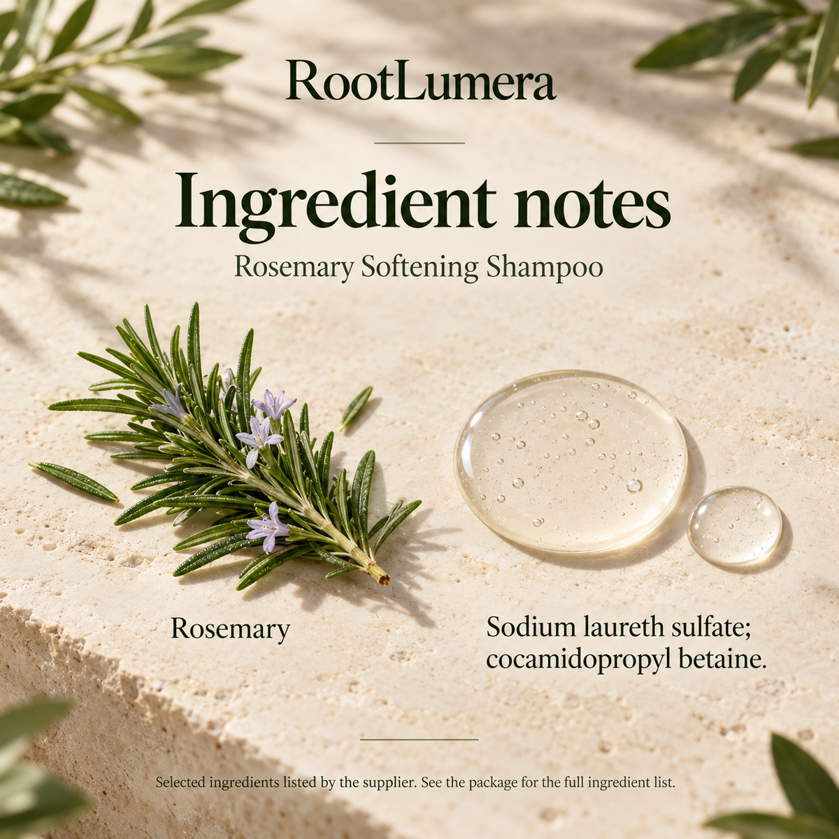 Rosemary Softening Shampoo — 100 ml — ingredients